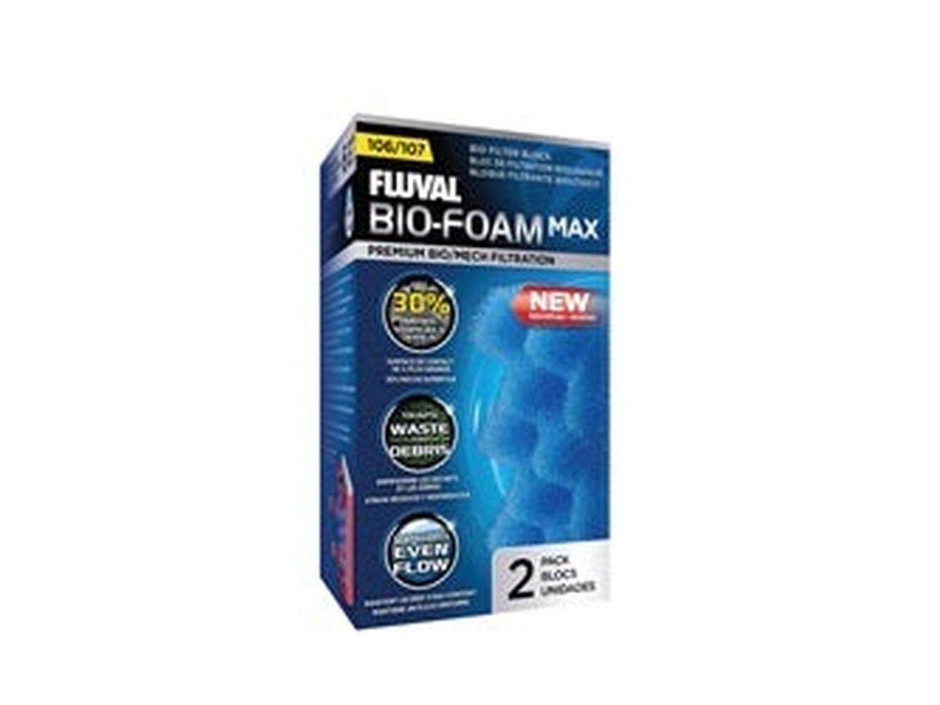 Fluval 107 Blue BioFoam MAX , 2pcs Fish Supplies Fluval