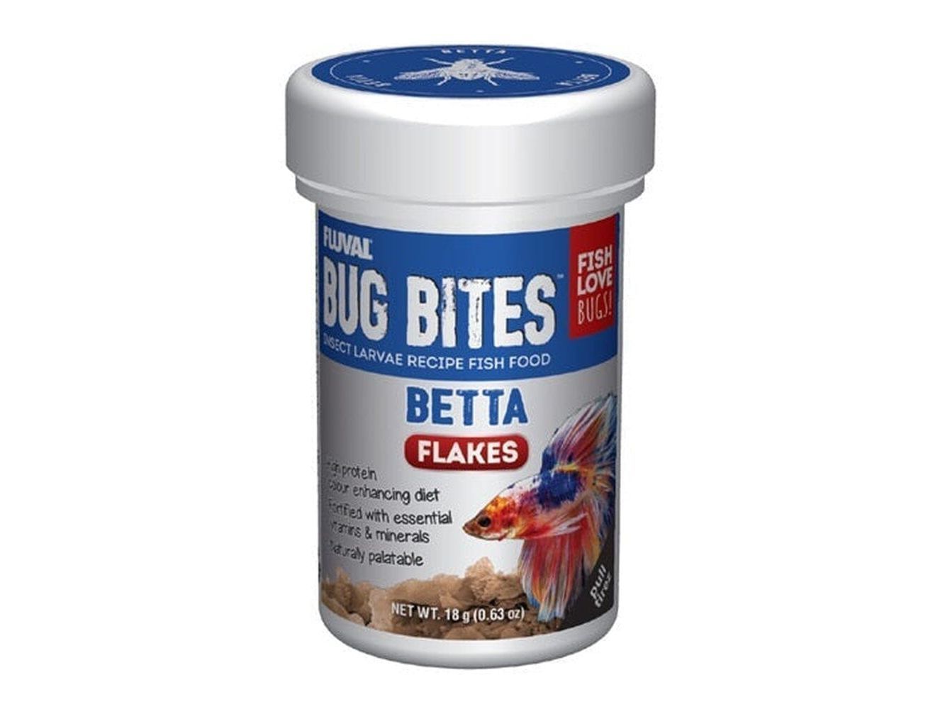 Fluval Bug Bites Betta Color Enhancing 0.64oz Fish Supplies Fluval