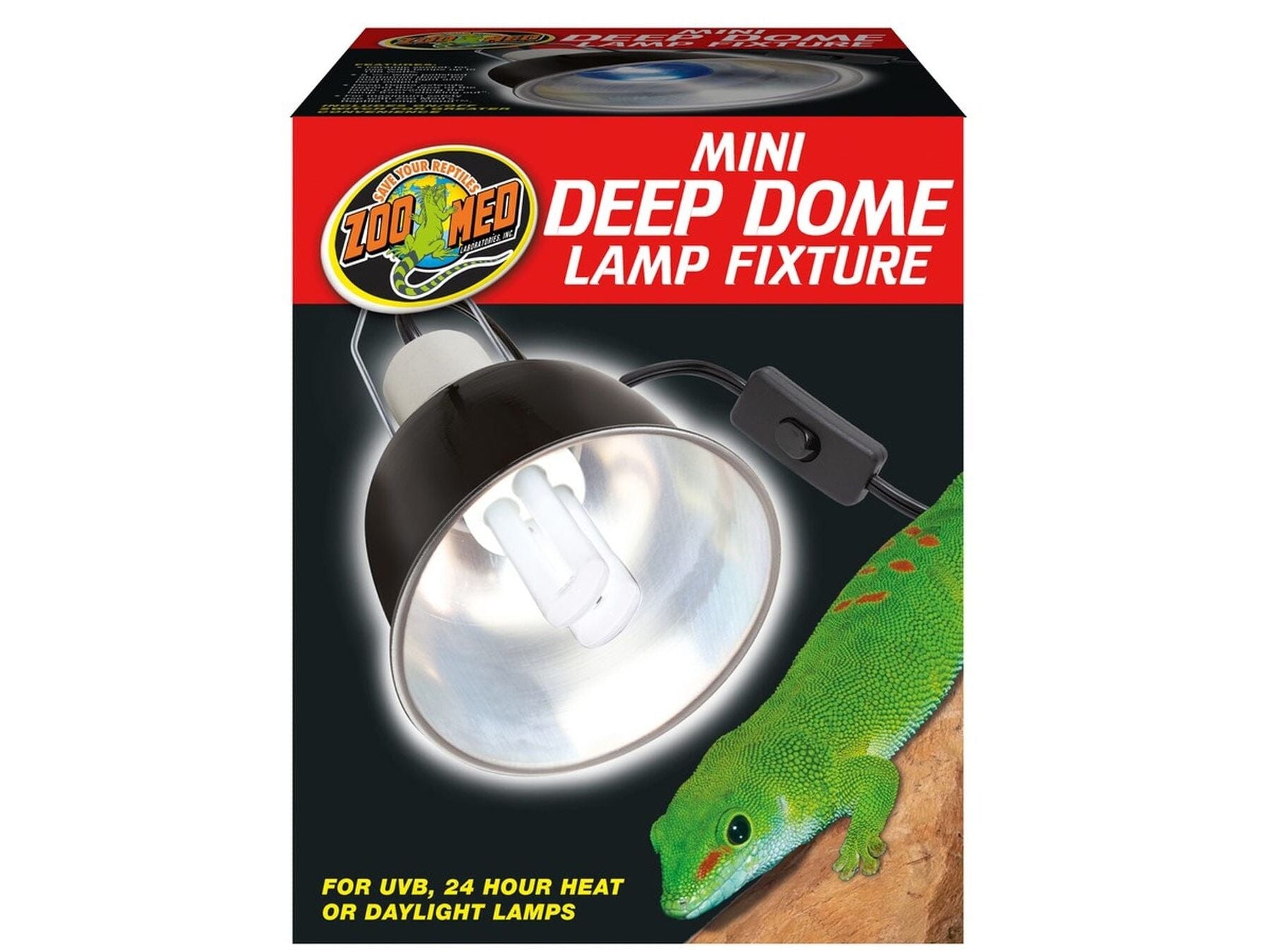 Zoo Med Mini Deep Dome Lamp Fixture Zoo Med