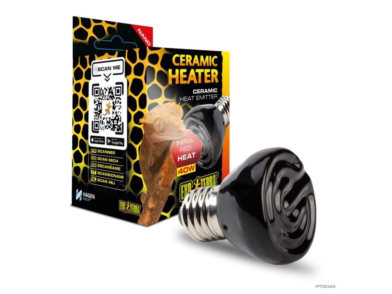 Exo Terra Ceramic Heater, 40w Nano ceramic heat emitters Exo Terra
