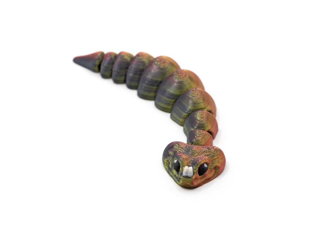 3D Printed Multicolor Gaboon Viper - Mini Toys Dubia.com 