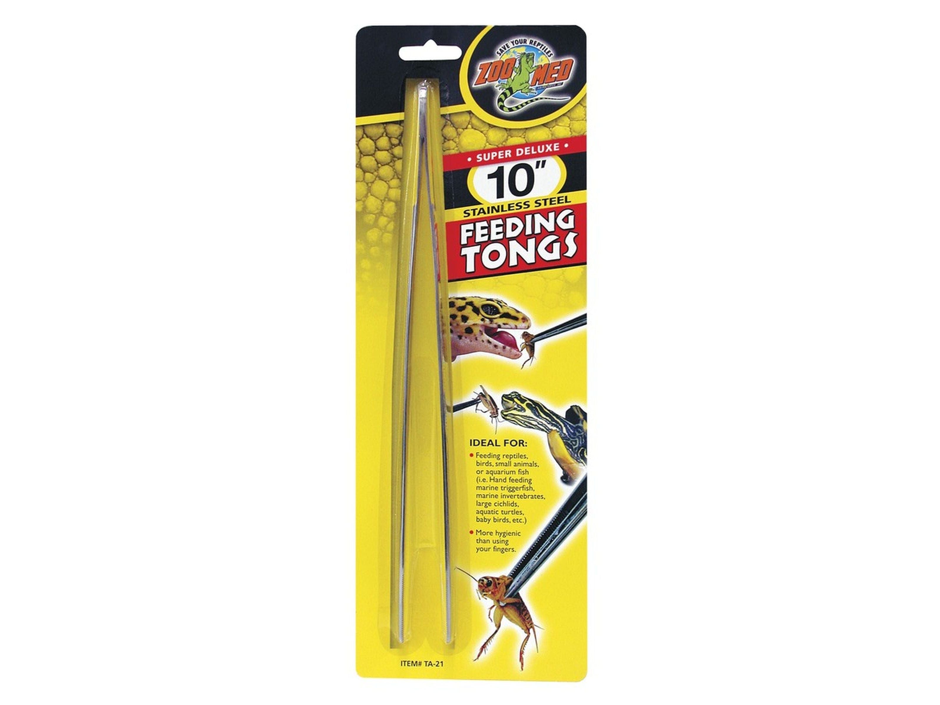 Zoo Med Super Deluxe 10â?³ Stainless Steel Feeding Tongs Zoo Med