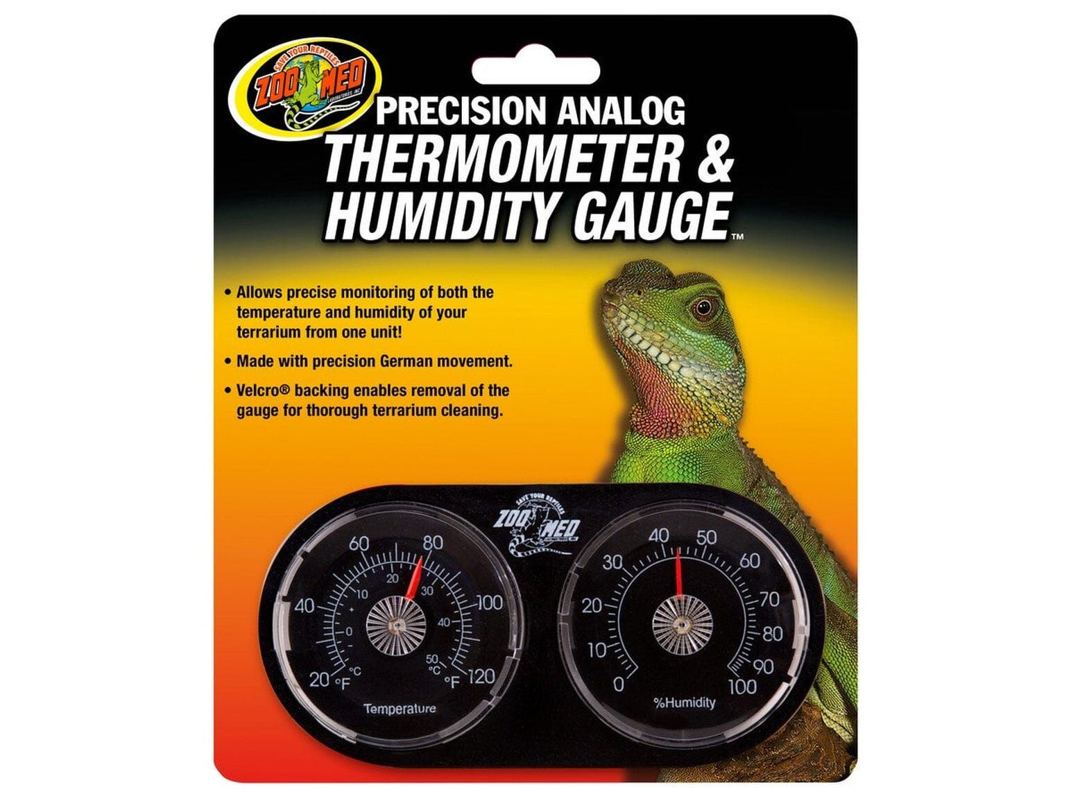 Zoo Med Precision Analog Thermometer & Humidity Gauge Zoo Med