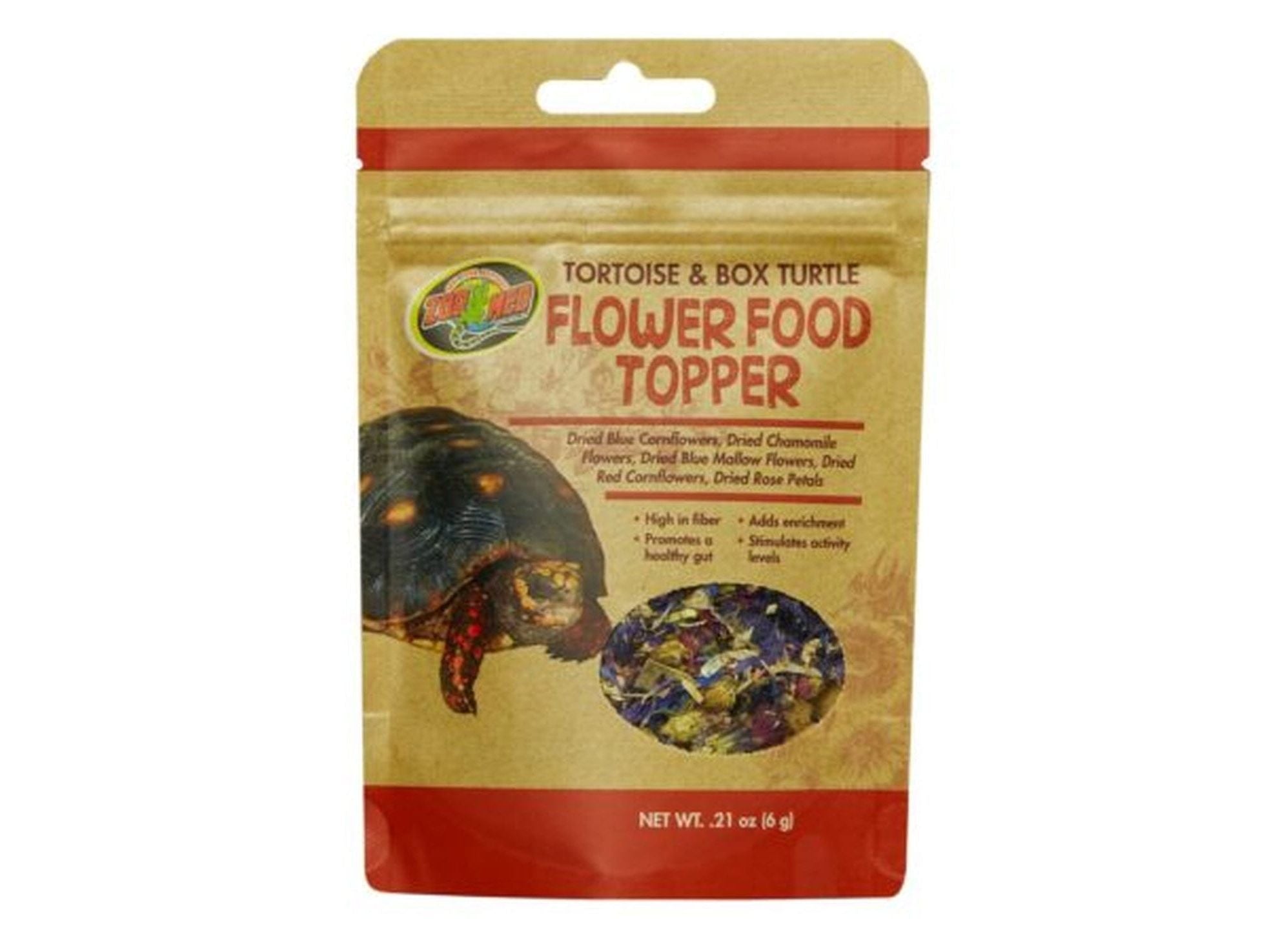 Zoo Med Tortoise & Box Turtle Flower Food Topper, 0.21oz Zoo Med