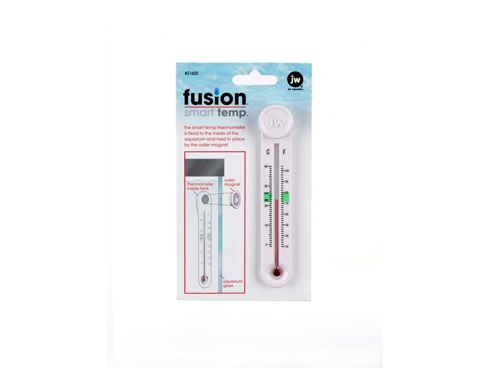 JW Pet Fusion Smart Temp Aquarium Thermometer White, 1ea/One Size JW Pet