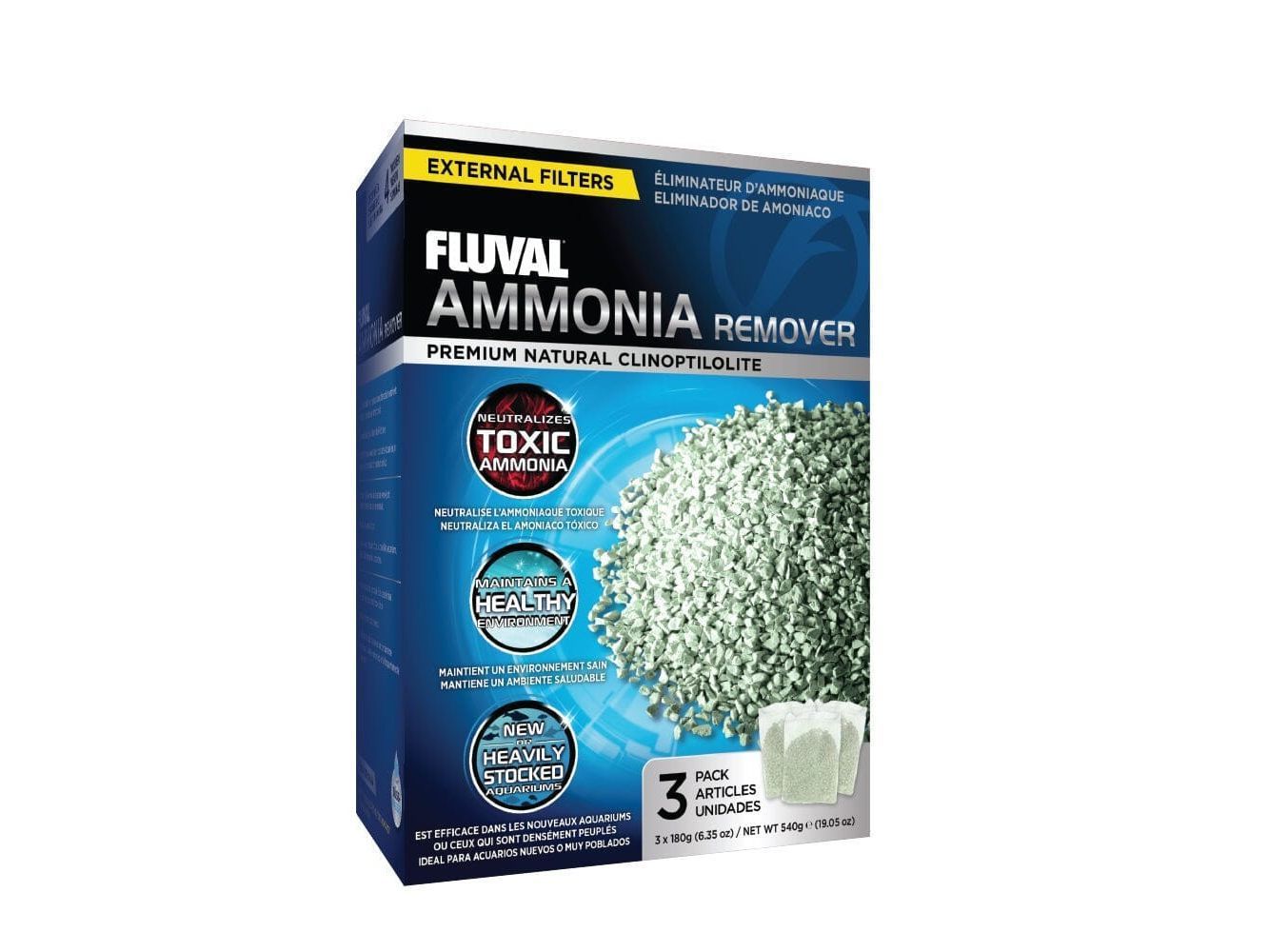 Fluval Ammonia Remover, 3pk Fish Supplies Fluval