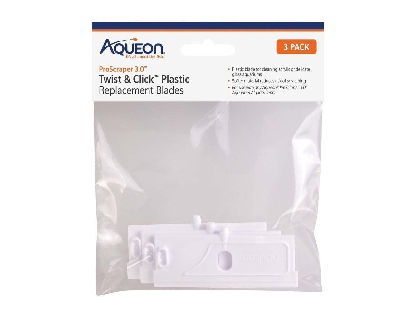 Aqueon ProScraper 3.0 Twist & Click Plastic Replacement Blades aquarium cleaning supplies Aqueon
