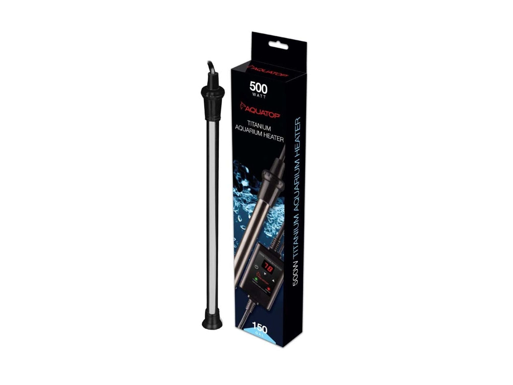 Aquatop Submersible Titanium Aquarium Heater & External Thermostat 500w Aquatic Heaters Aquatop