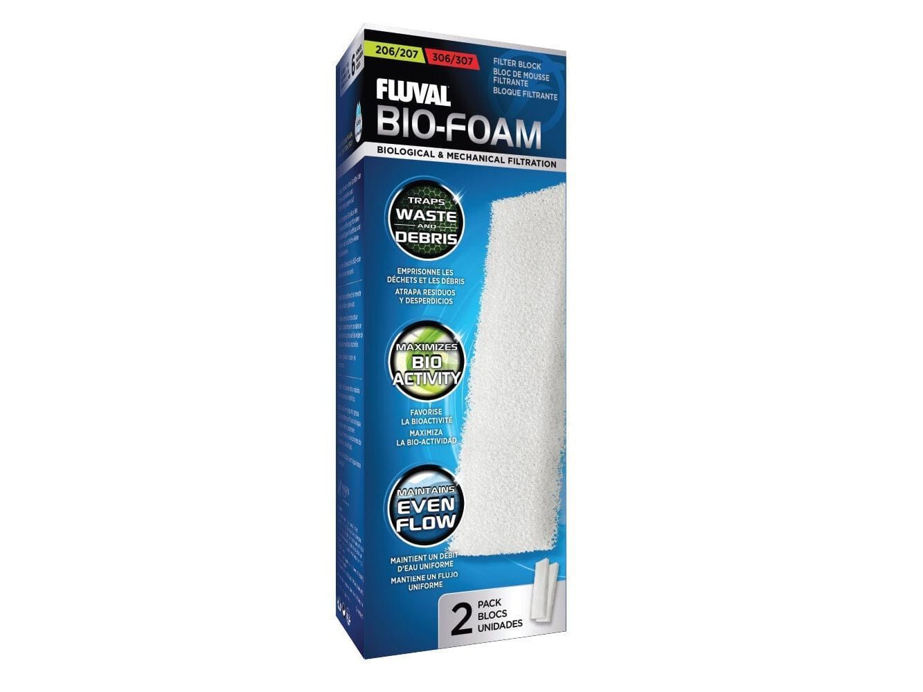 Fluval 206/306, 207/307 Bio Foam 2pcs Fish Supplies Fluval