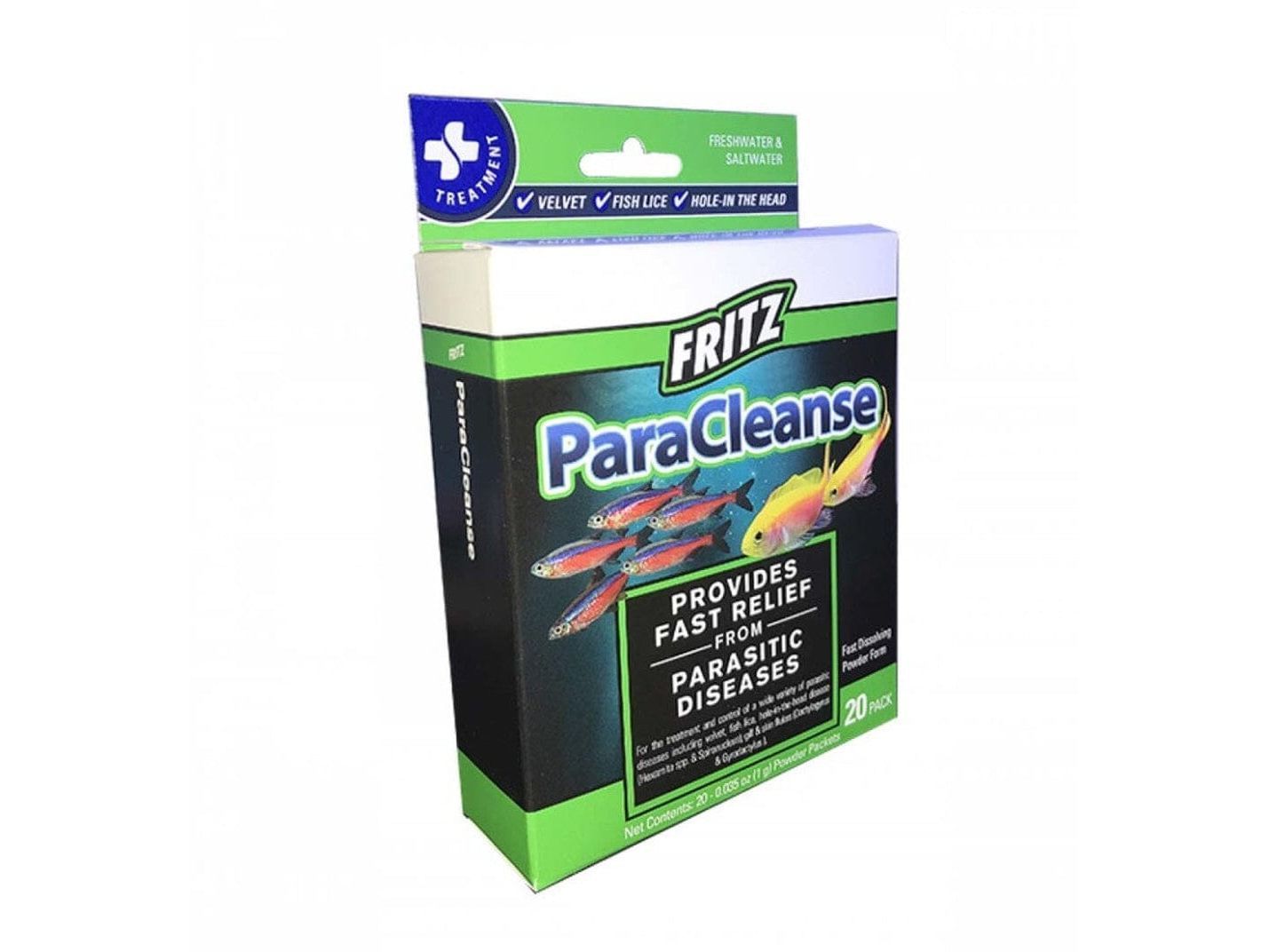 Fritz ParaCleanse Parasitic Fish Medication 20 ct Aquarium Additives Fritz
