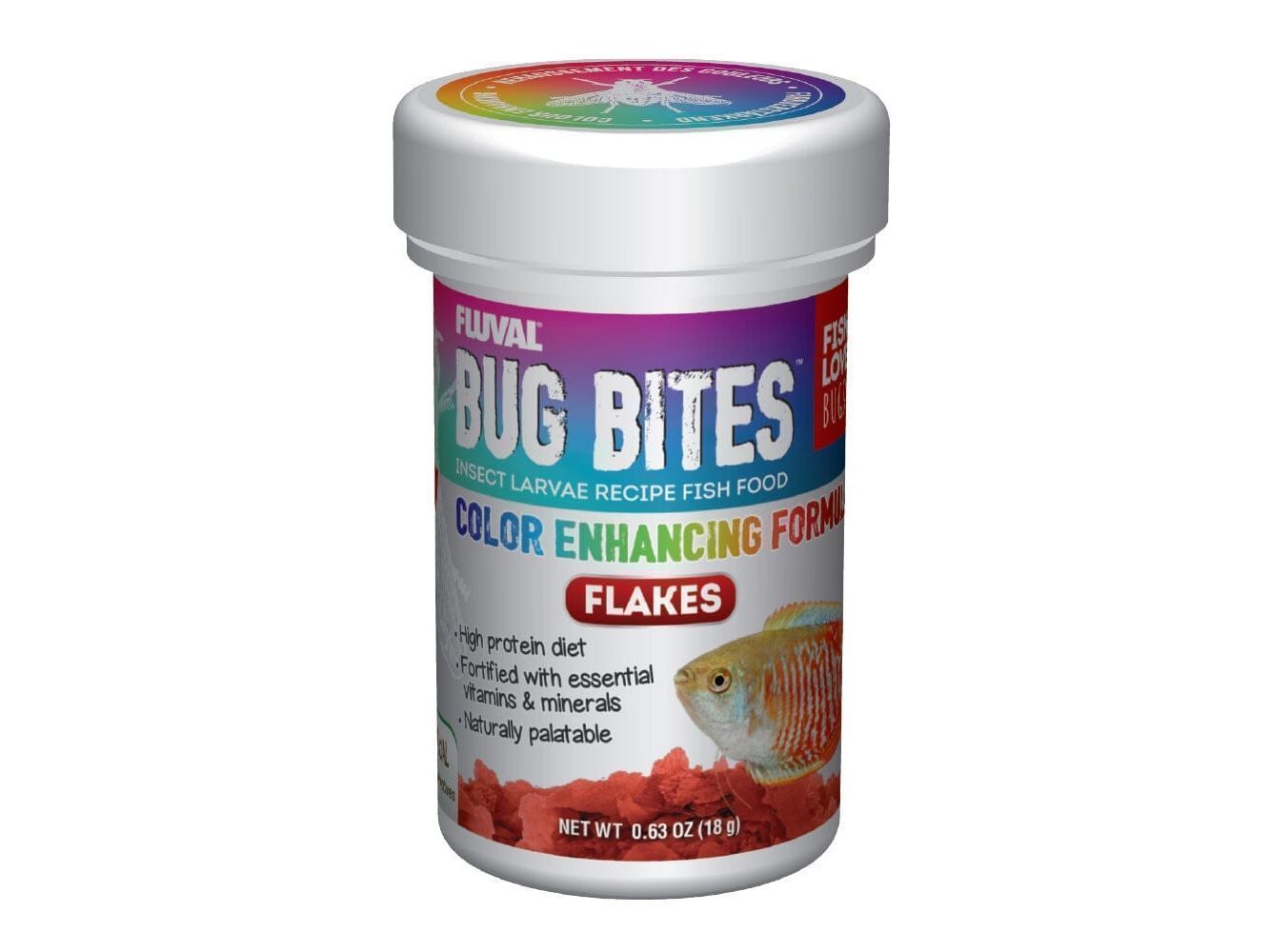 Fluval BugBites Color Enhancing Flakes .63oz Fish Supplies Fluval