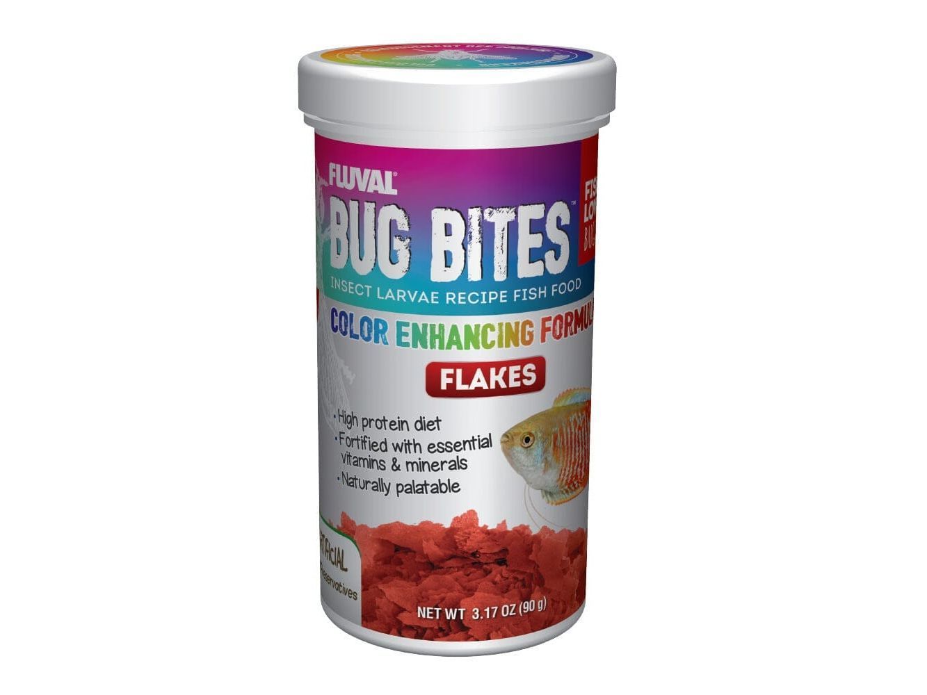 Fluval BugBites Color Enh. Flakes 3.17oz Fish Supplies Fluval