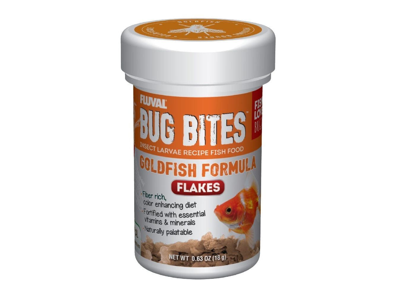 Fluval Bug Bites Goldfish Flakes 0.63oz Fish Supplies Fluval