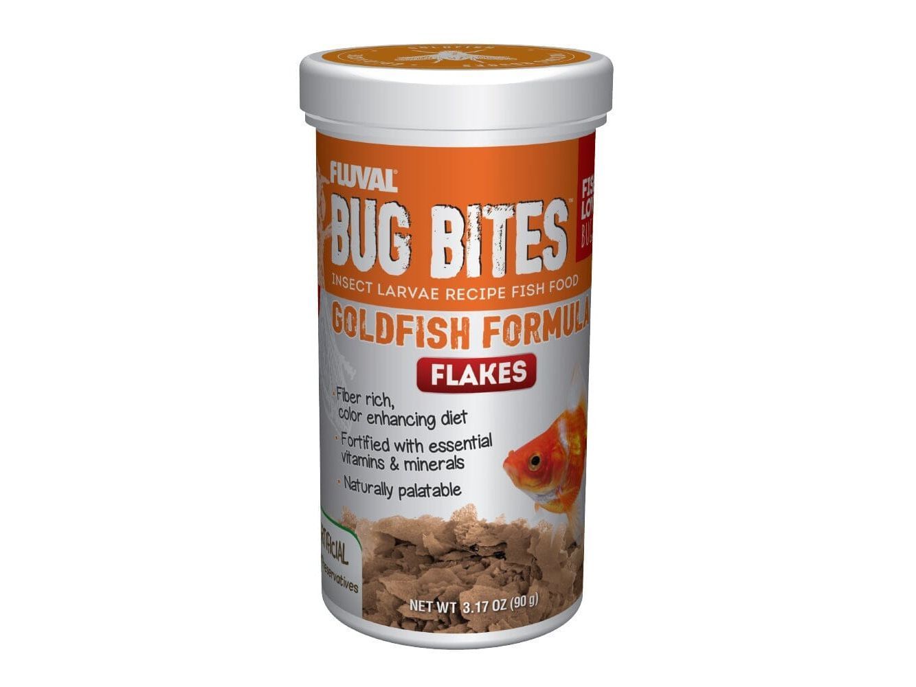 Fluval Bug Bites Goldfish Flakes 3.17oz Fish Supplies Fluval
