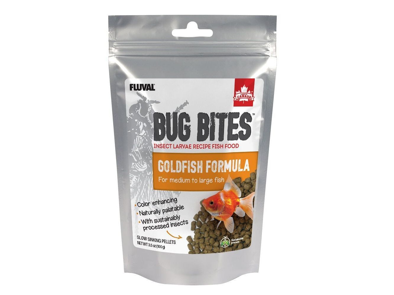 Fluval Bug Bites Goldfish Pellets 3.53oz Fish Supplies Fluval