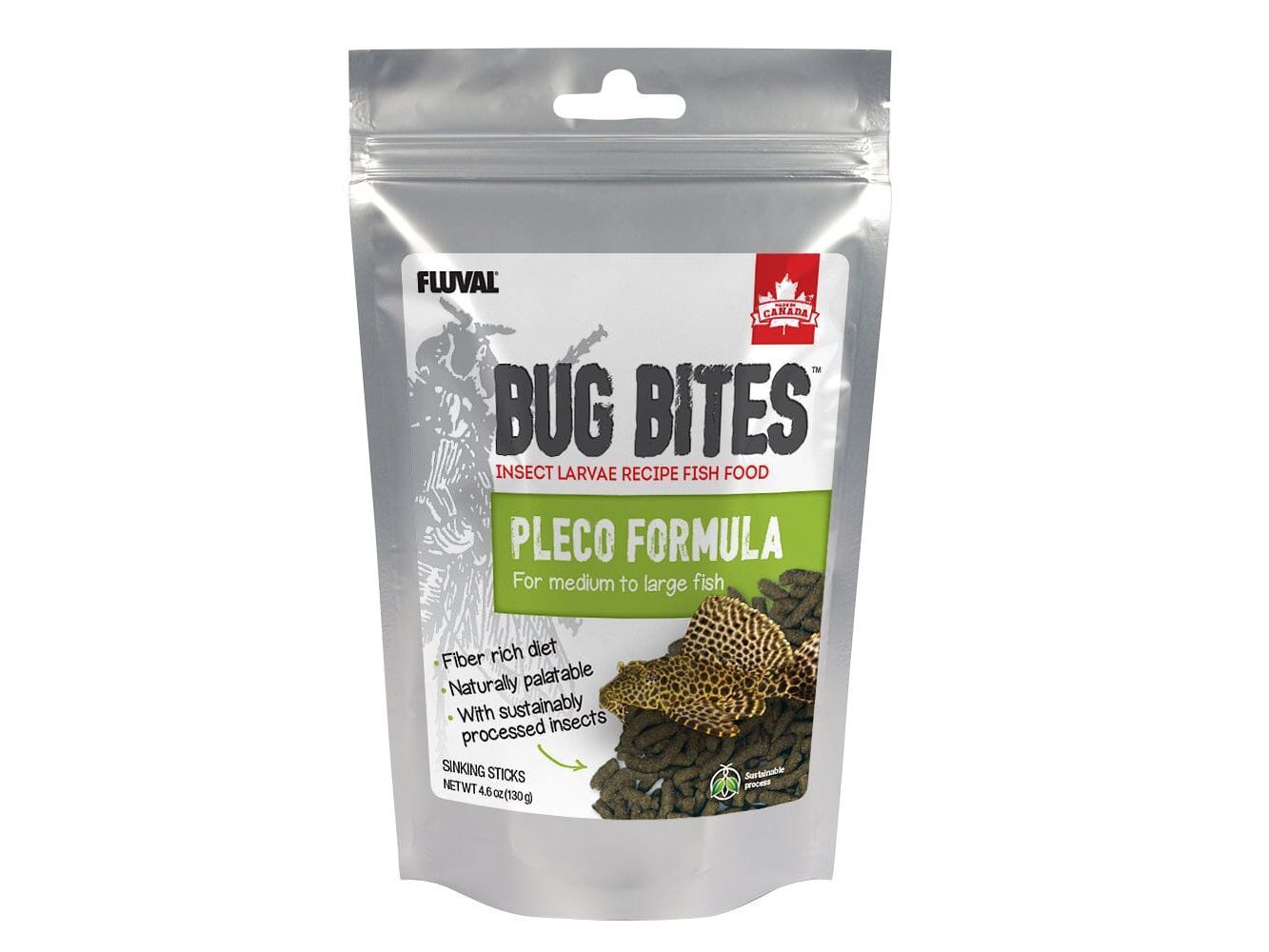 Fluval Bug Bites BottFeeder Sticks Pleco 4.59oz Fish Supplies Fluval
