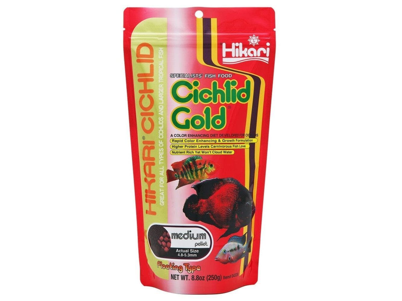 Hikari Cichlid Gold Medium Pellets Fish Food 8.8oz Hikari
