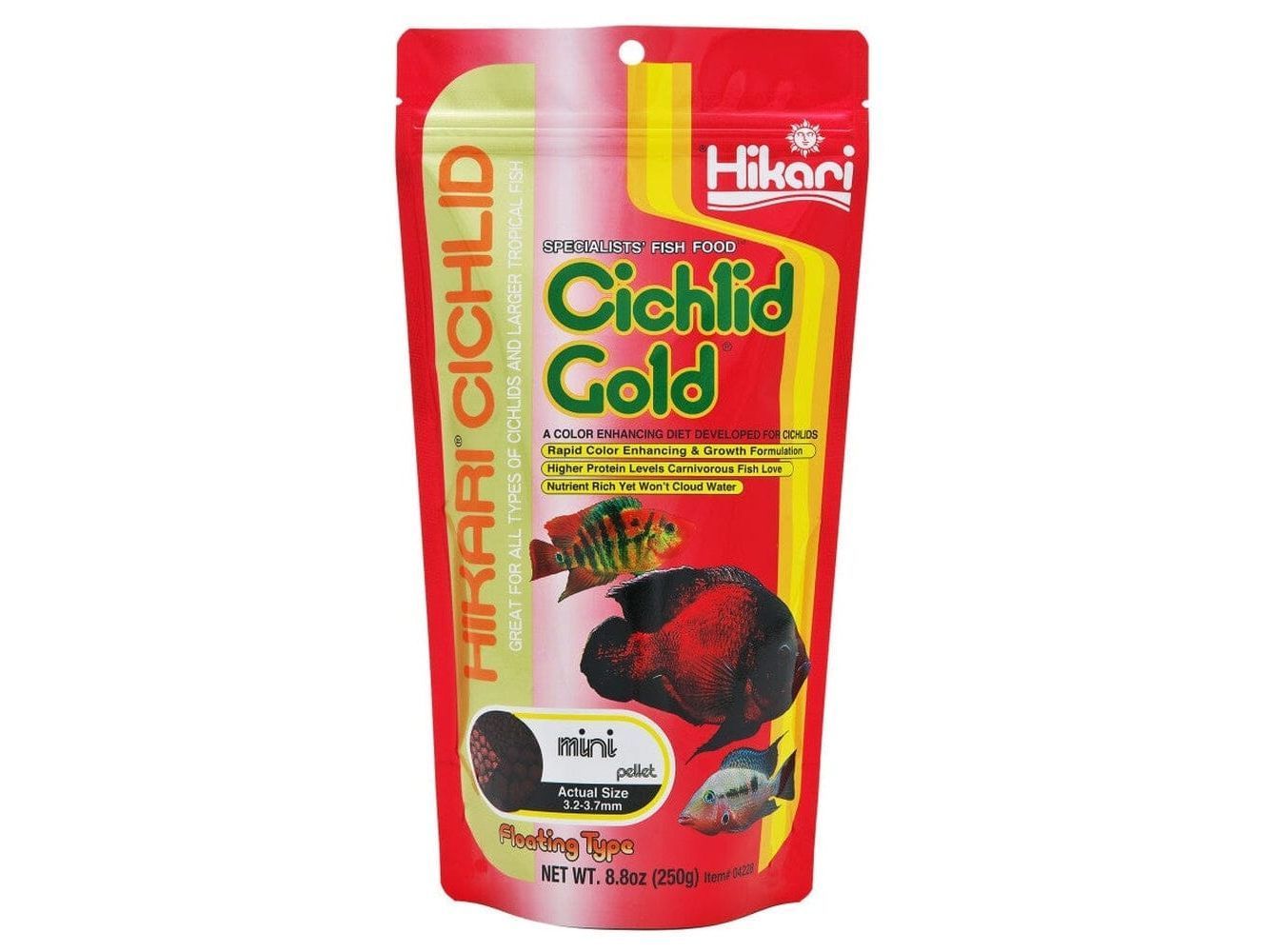 Hikari Cichlid Gold Mini Pellets Fish Food 8.8oz Hikari