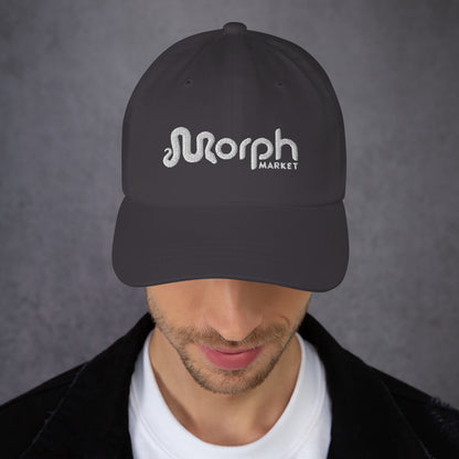 MorphMarket Dad Hat with White Embroidered Logo