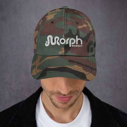 MorphMarket Dad Hat with White Embroidered Logo