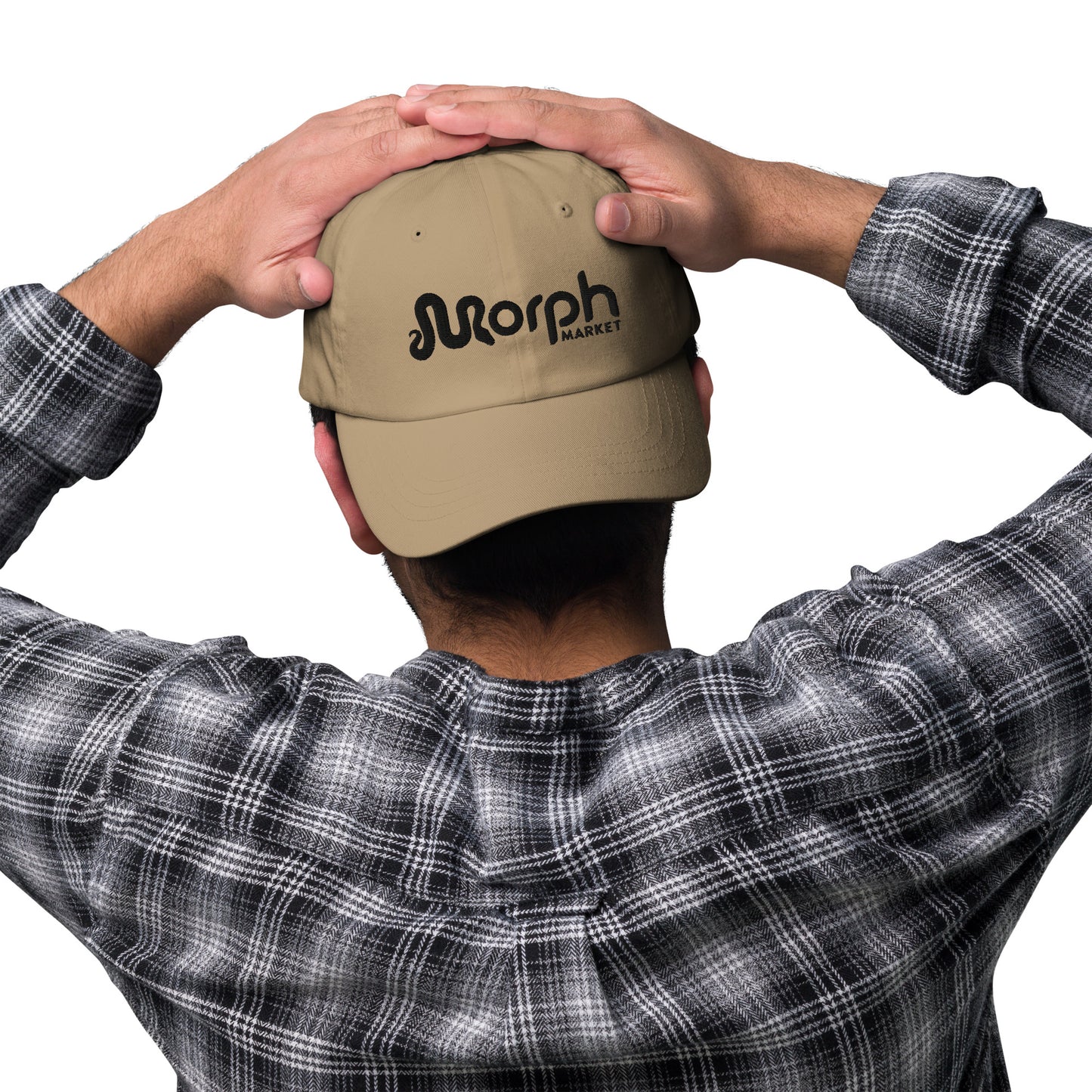 MorphMarket Dad Hat with Black Embroidered Logo