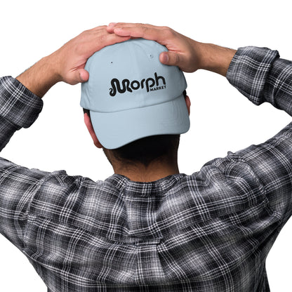 MorphMarket Dad Hat with Black Embroidered Logo