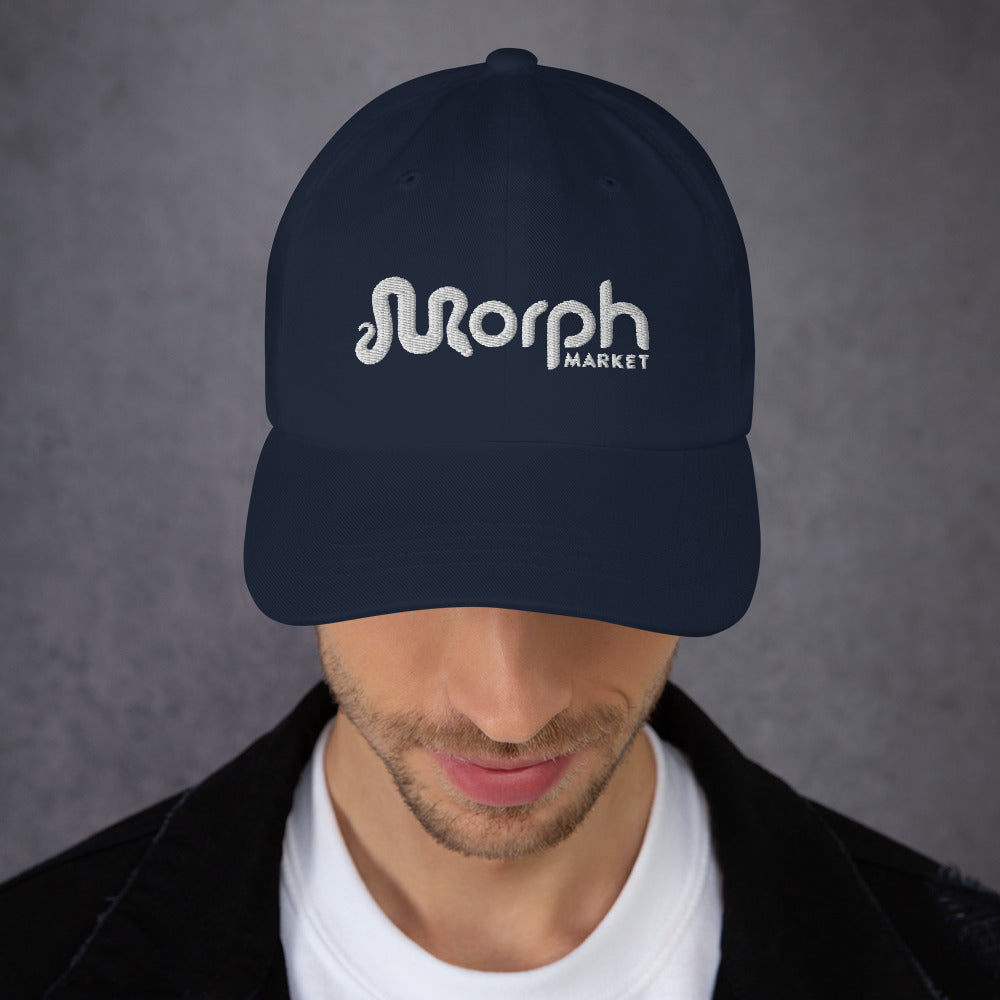 MorphMarket Dad Hat with White Embroidered Logo