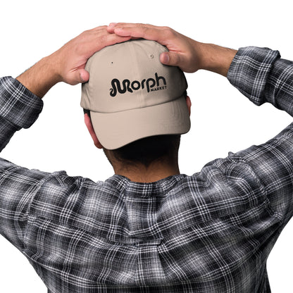 MorphMarket Dad Hat with Black Embroidered Logo