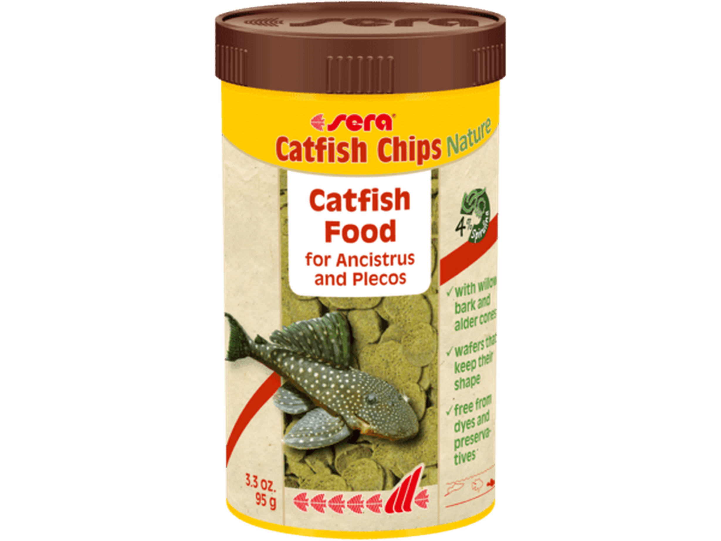Sera Catfish Chips Nature 1.3oz Aquatic Diet Sera