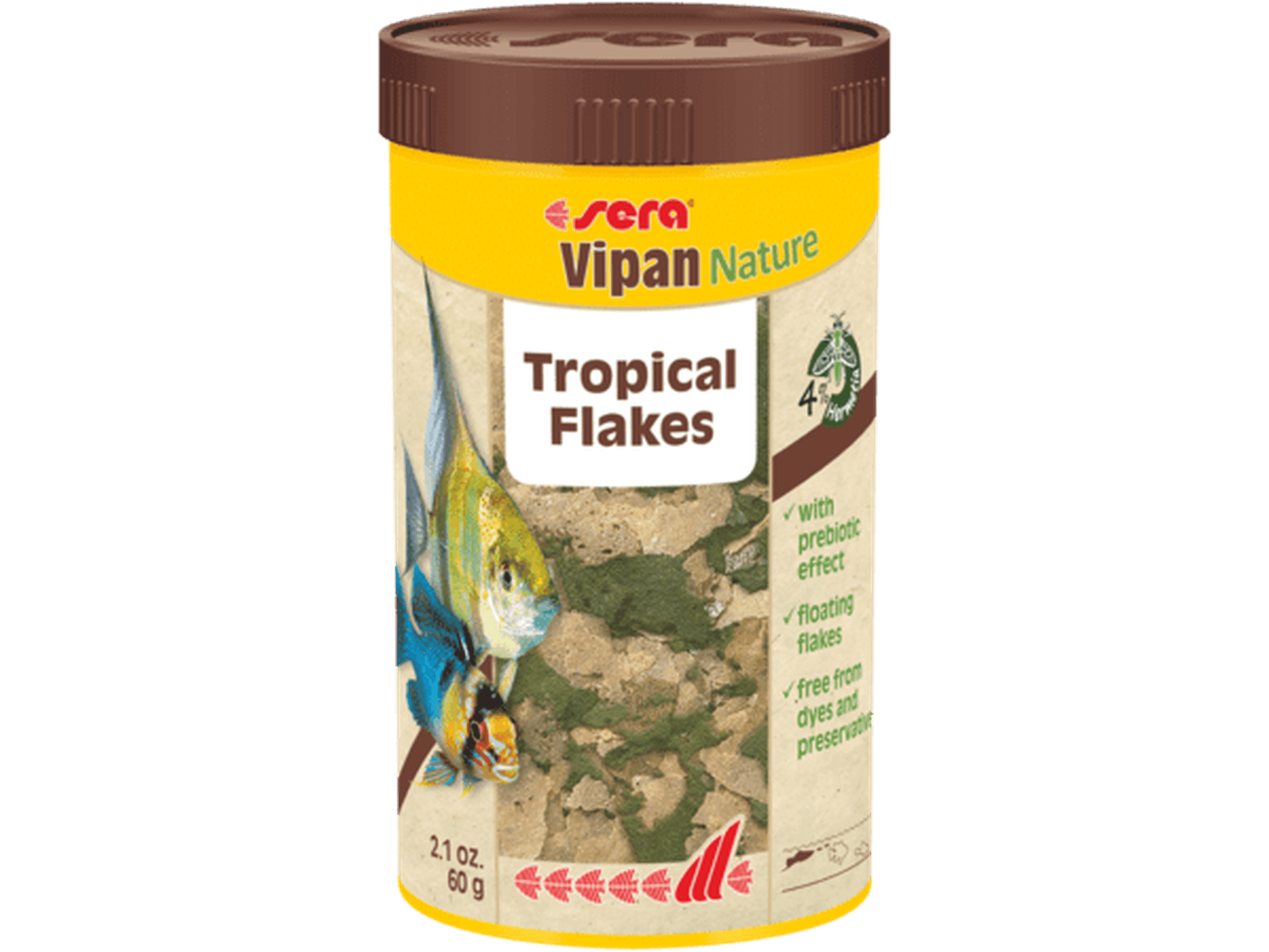 Sera Vipan Nature Tropical Flakes 2.1oz Aquatic Diet Sera