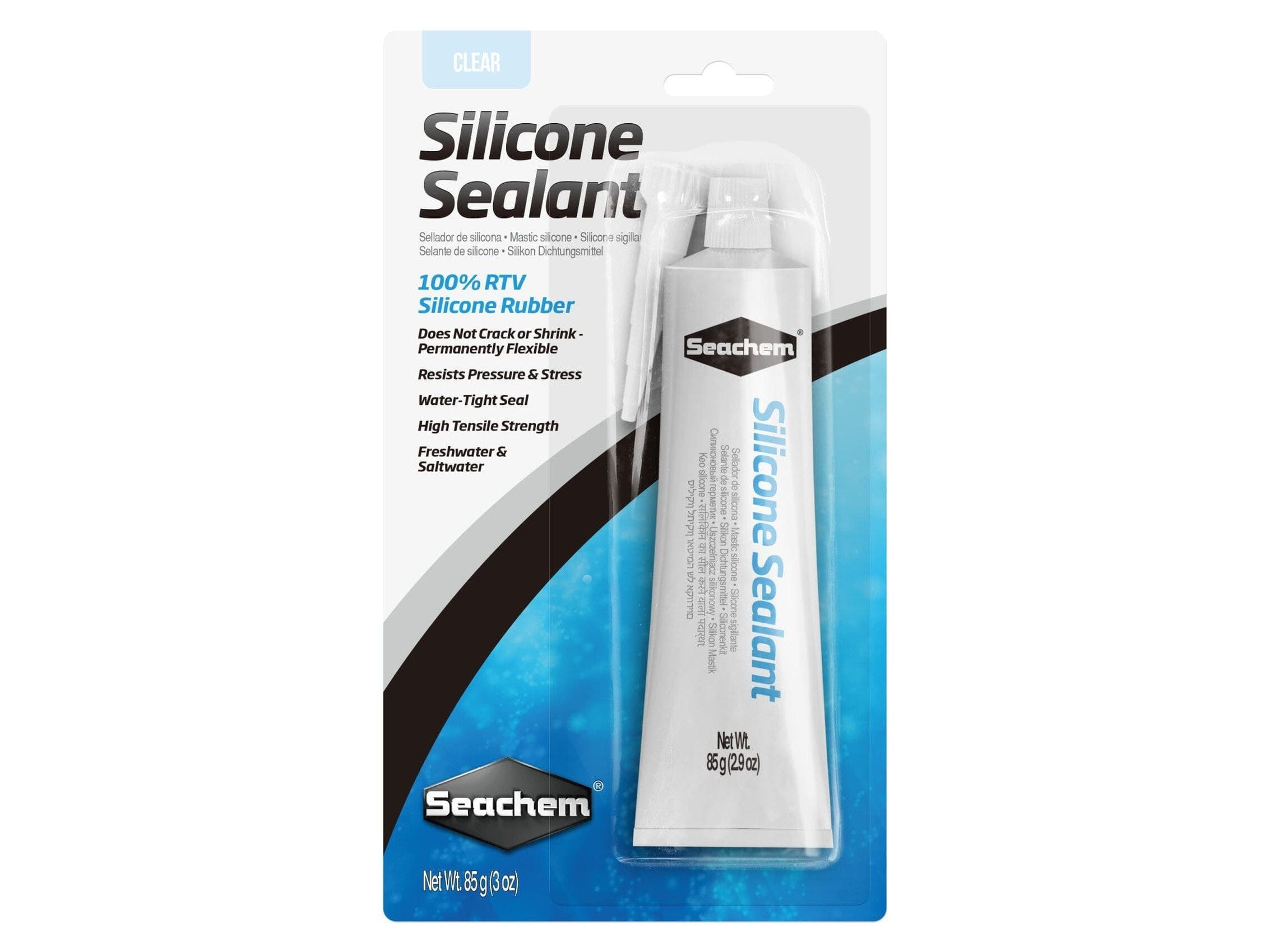 Seachem Silicone Sealant and Adhesive Clear 3 oz Aquarium Additives Seachem