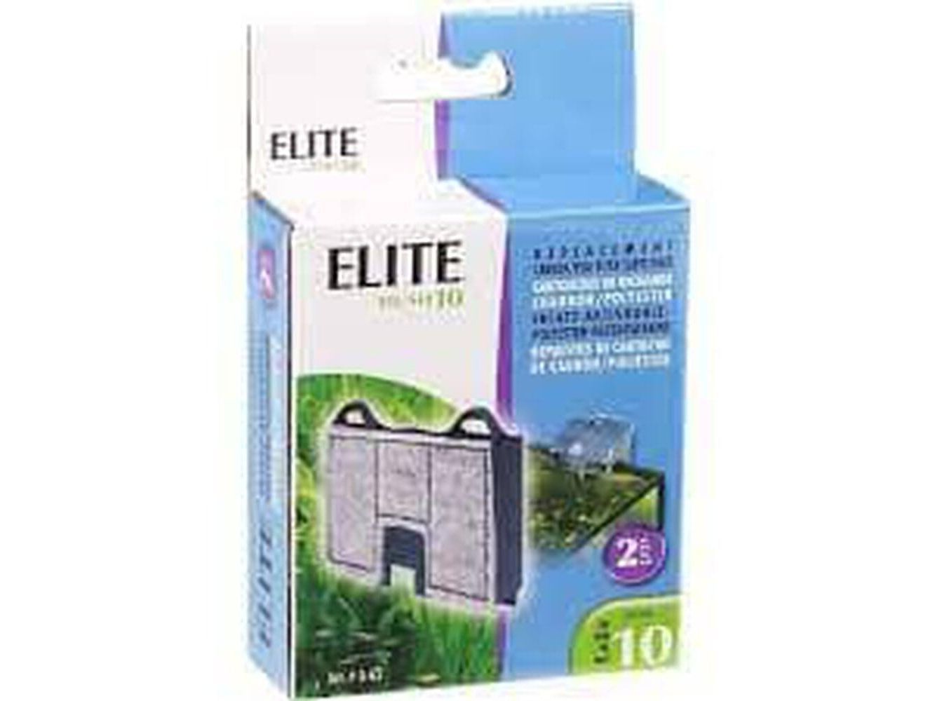 Elite Hush 10 Replacement Carbon/Polyester Cartridges (2pk) fish supplies Elite