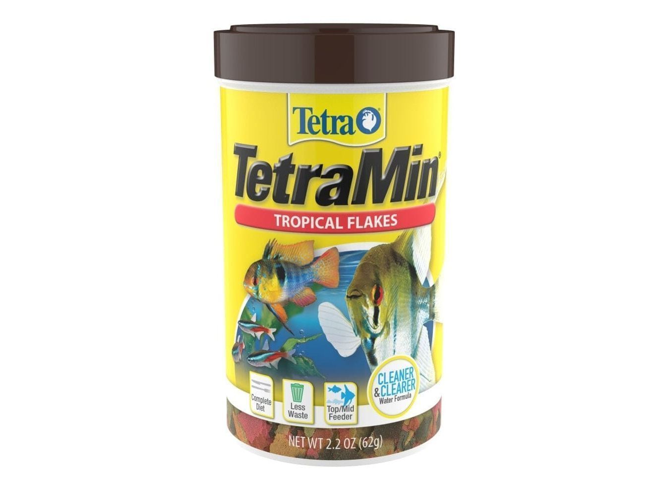 Tetra TetraMin Clean & Clearer Tropical Flakes Fish Food 1ea/2.2 oz Aquatic Diet Tetra
