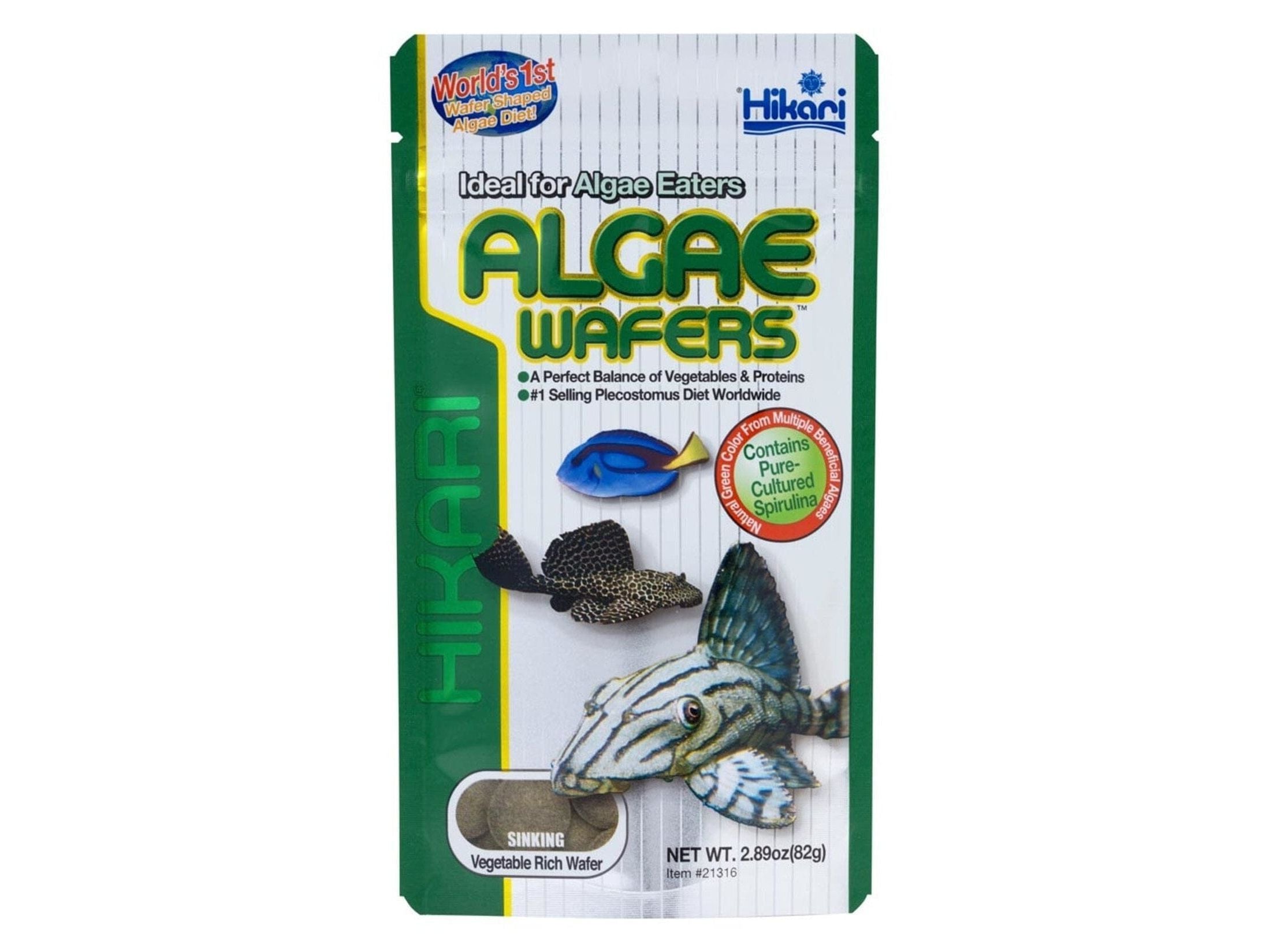 Hikari Algae Wafers Rapidly Sinking Wafer Fish Food 2.89 oz Aquatic Diet Hikari
