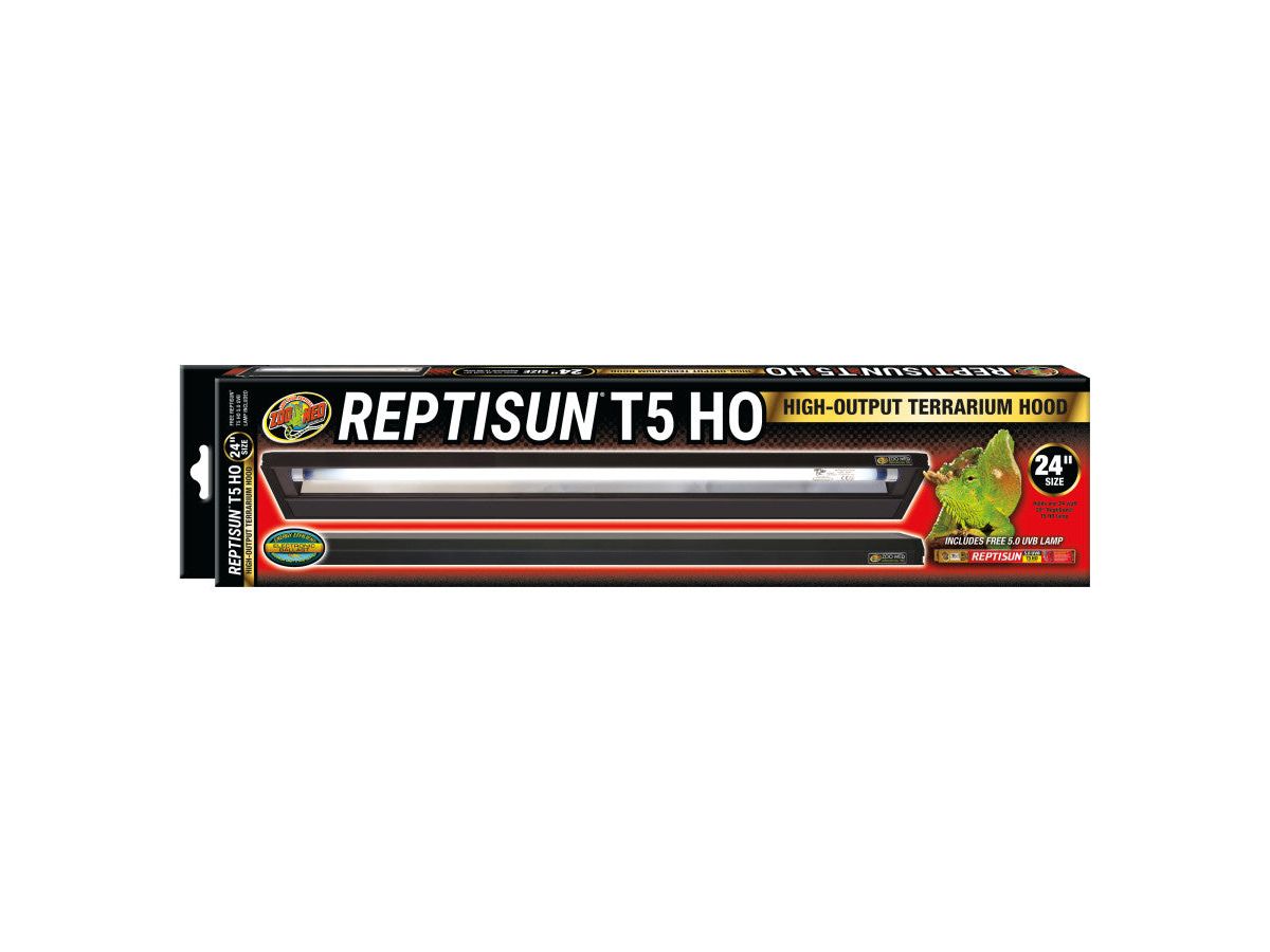 Zoo Med ReptiSun T5 HO Terrarium Hood w/ 5.0 Bulb 1ea/24 in Zoo Med 