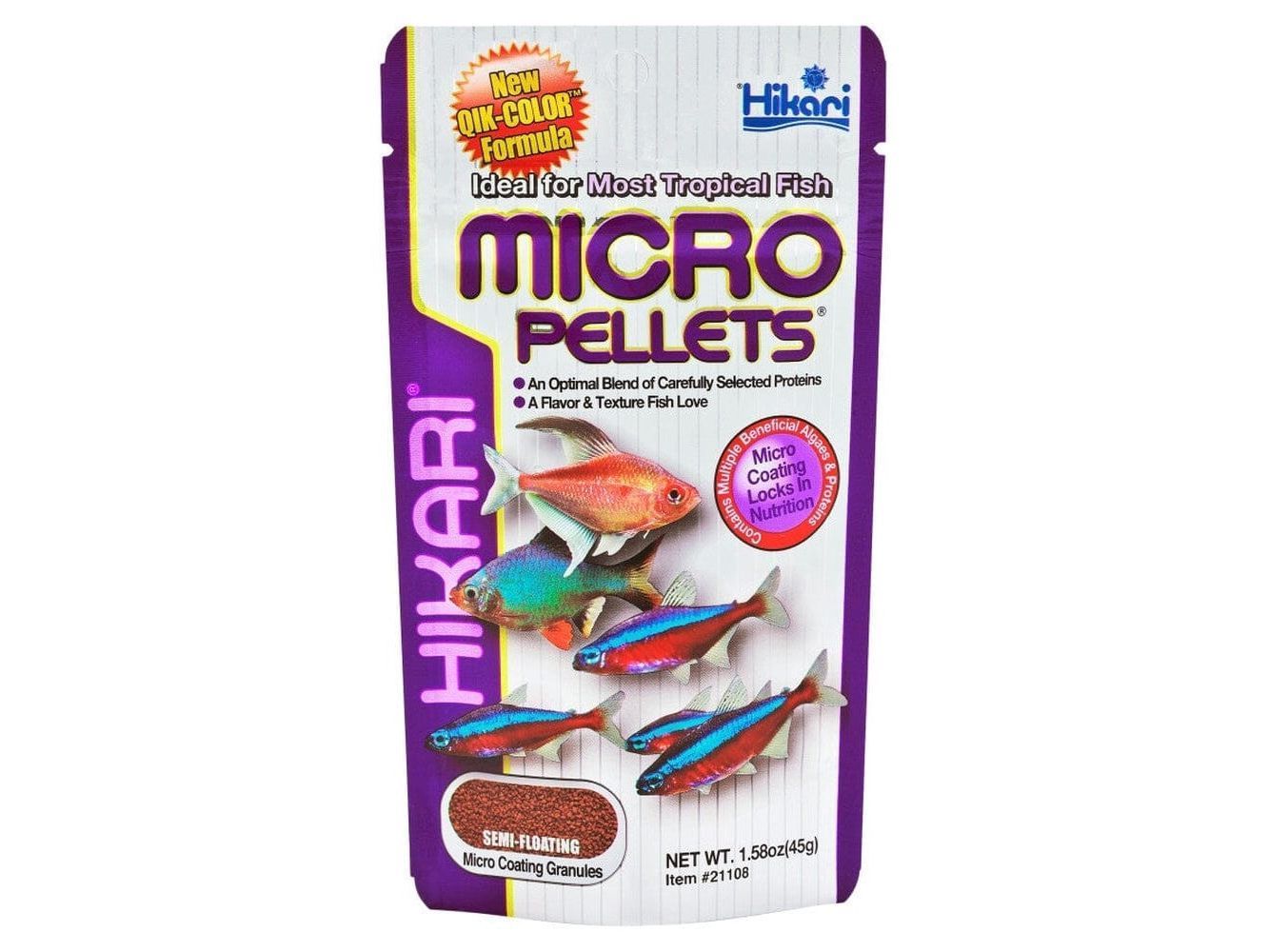 Hikari Tropical Pellets Fish Food 1.58 oz Aquatic Diet Hikari
