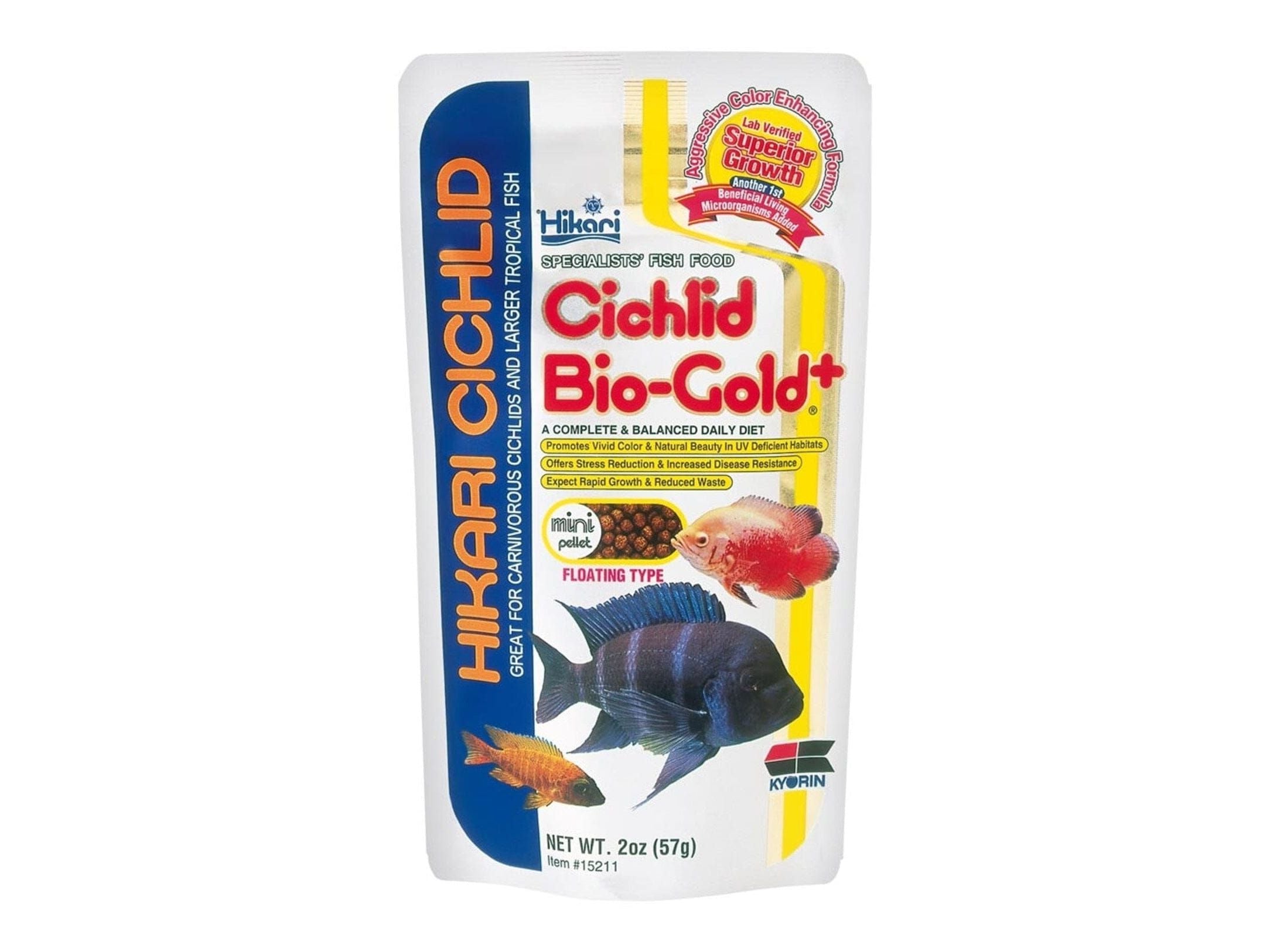 Hikari Cichlid BioGold+ Mini Pellet Fish Food 2 oz Aquatic Diet Hikari
