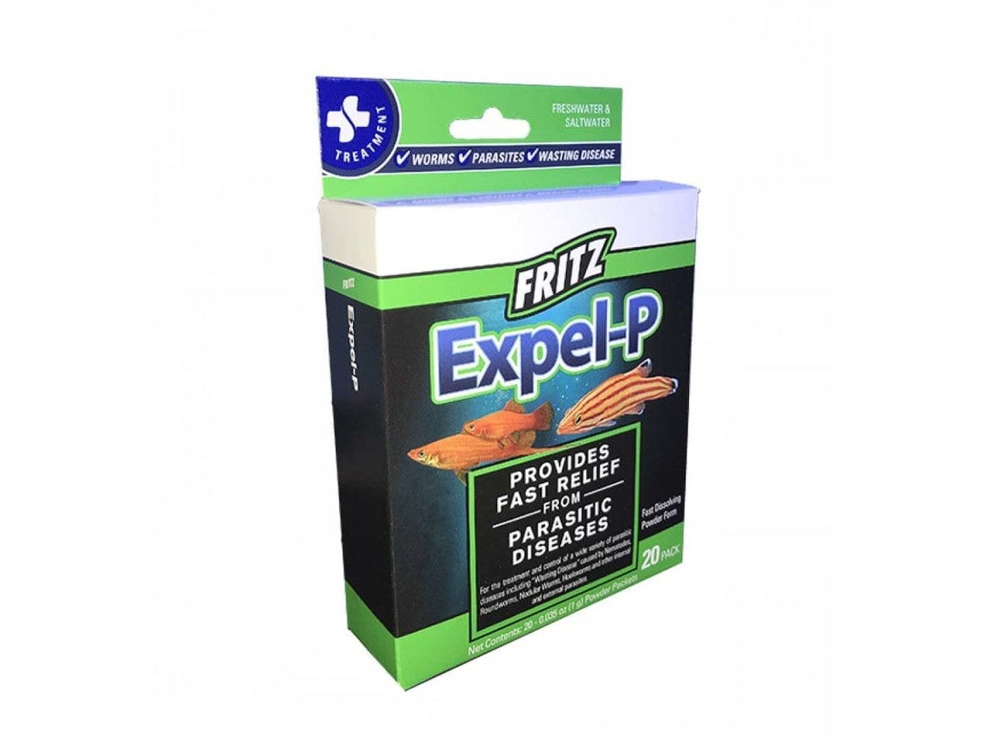 Fritz Expel-P Parasitic Fish Medication 20 ct Aquarium Additives Fritz