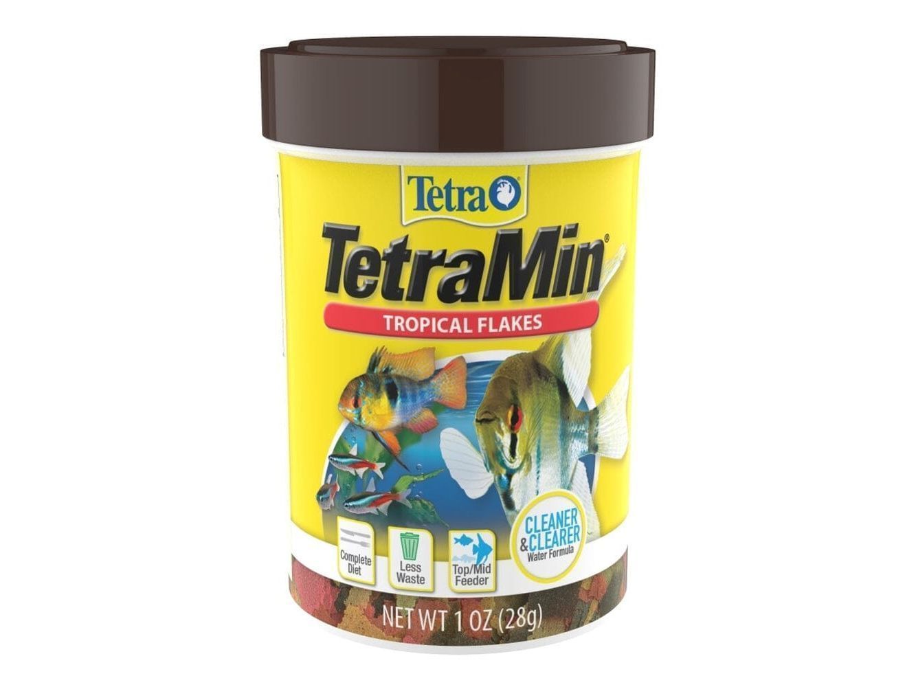 Tetra TetraMin Clean & Clearer Tropical Flakes Fish Food 1ea/1 oz Aquatic Diet Tetra