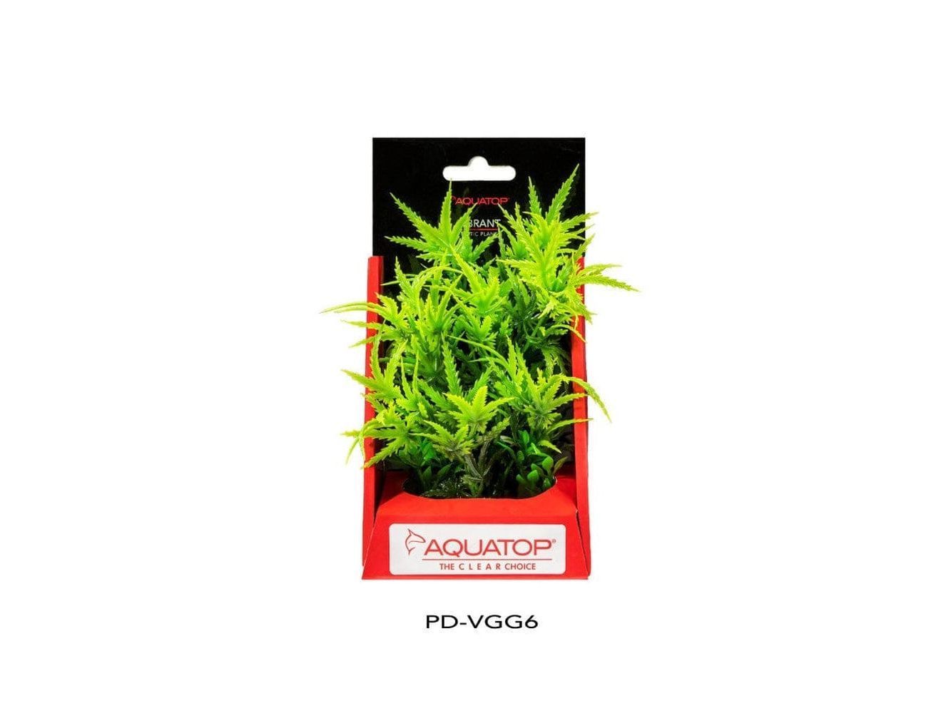 Aquatop Vibrant Garden Plant Green, 6 in Aquatic Decor Aquatop