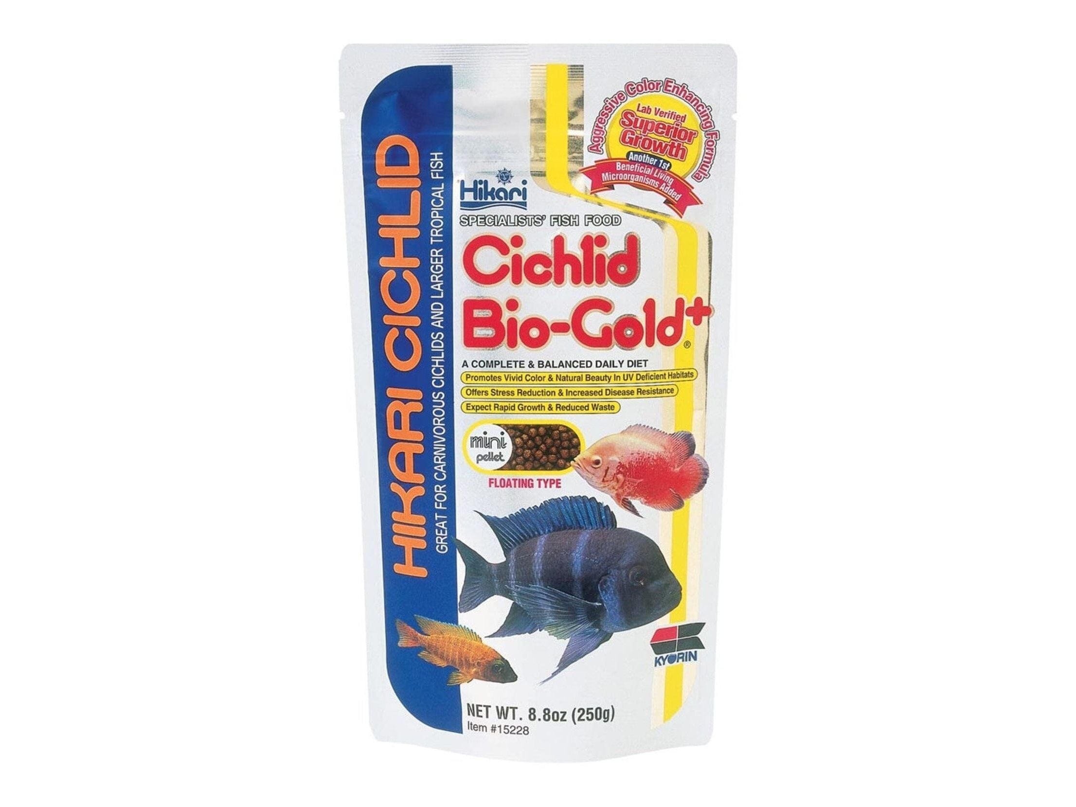 Hikari Cichlid BioGold+Mini Pellet Fish Food 8.8 oz Aquatic Diet Hikari