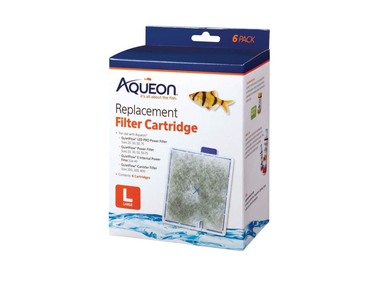 Aqueon Replacement Filter Cartridges, Large - 6 pk Filter & Accessories Aqueon