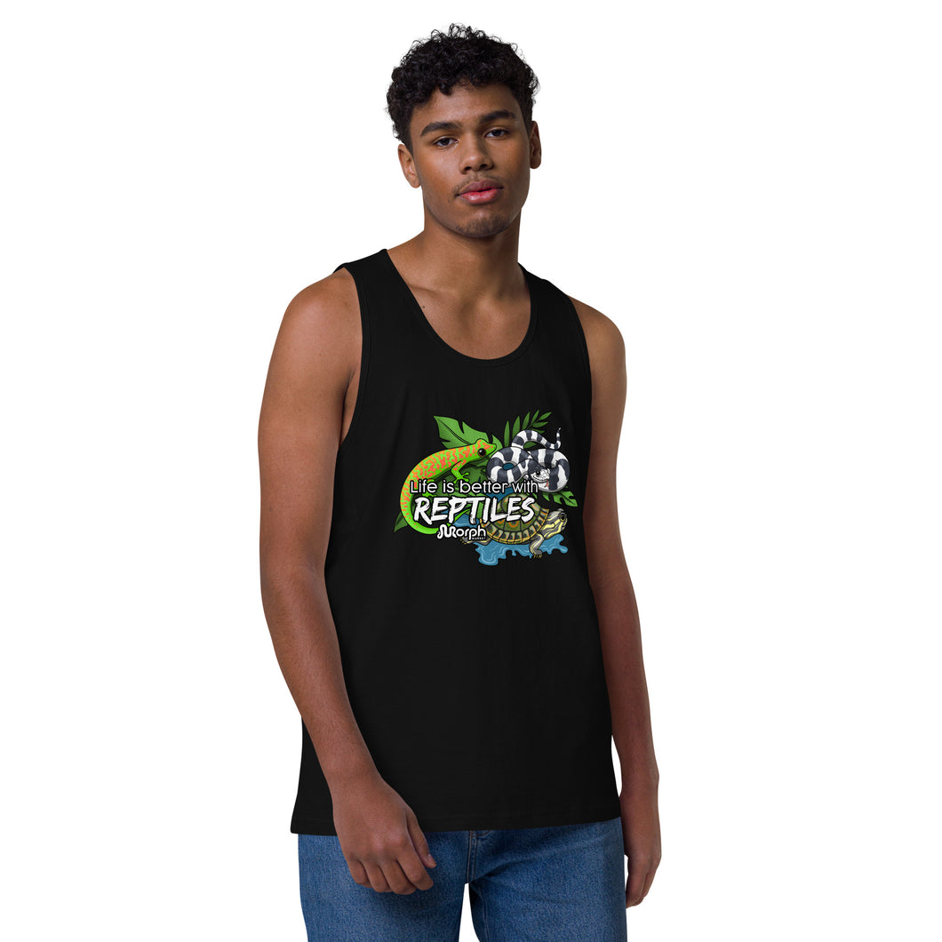 Life is Better with Reptiles Men’s Tank