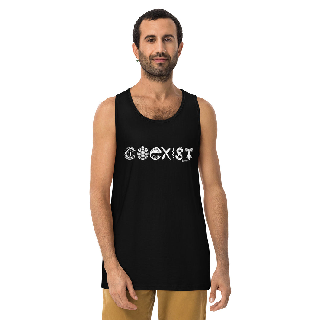 COEXIST Men’s Tank Top with White Text
