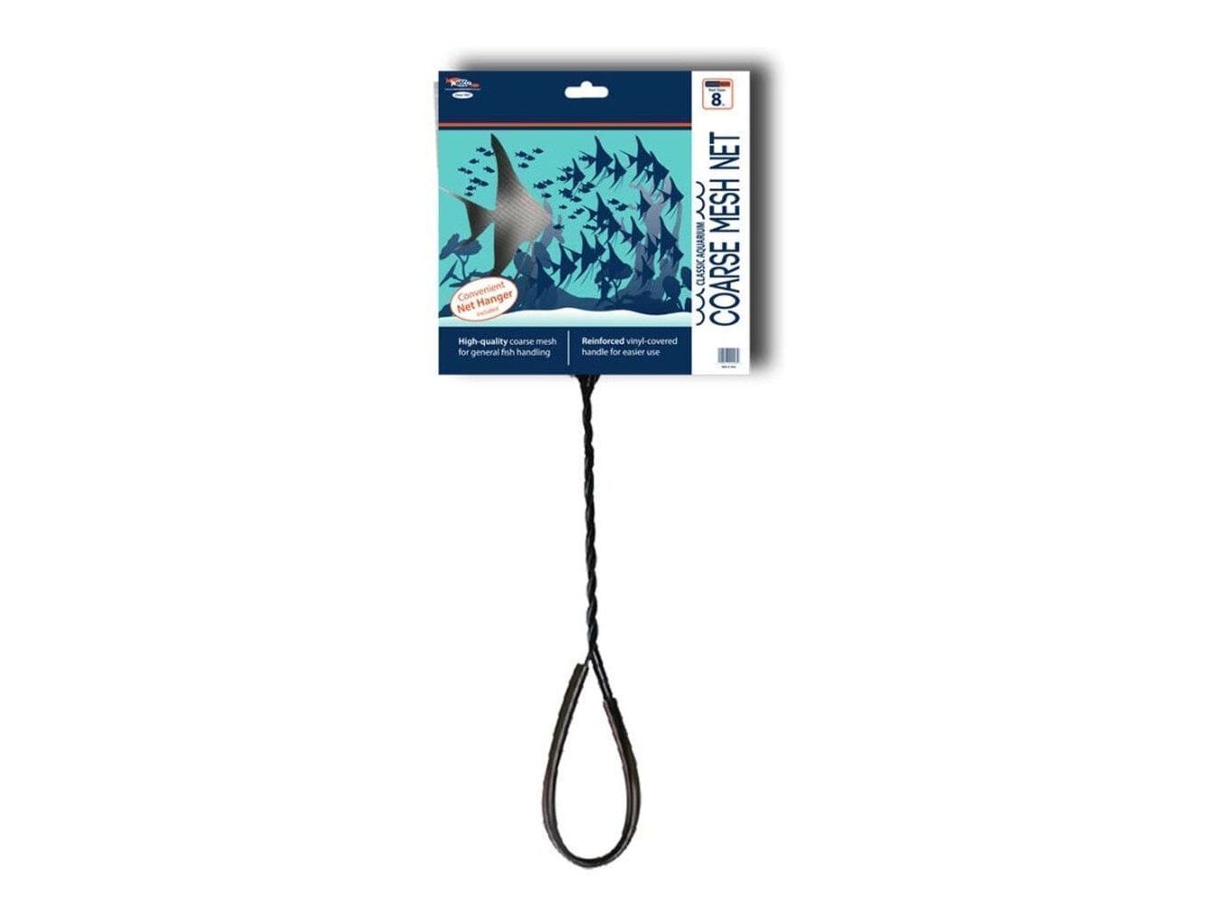 Weco Products Classic Coarse Mesh Net Standard Handle, Black, 1ea/8 in Fish Supplies Weco