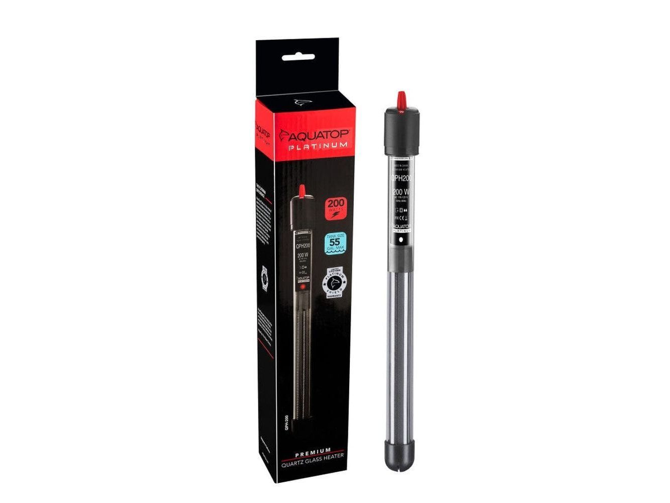 Aquatop Quartz Platinum Glass Heater 40-60 gal Aquatic Heaters Aquatop