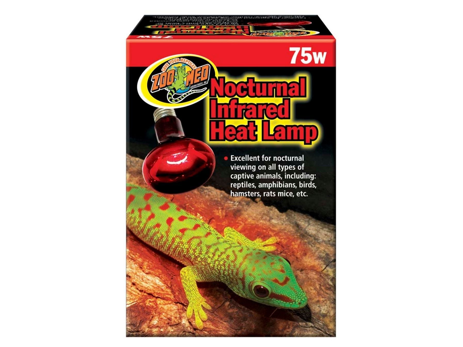 Zoo Med Nocturnal Infrared Heat Lamp 1ea/75 W