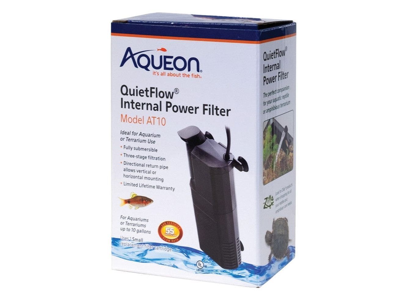 Aqueon QuietFlow Internal Power Filter AT10, 1ea/10 gal Filter & Accessories Aqueon