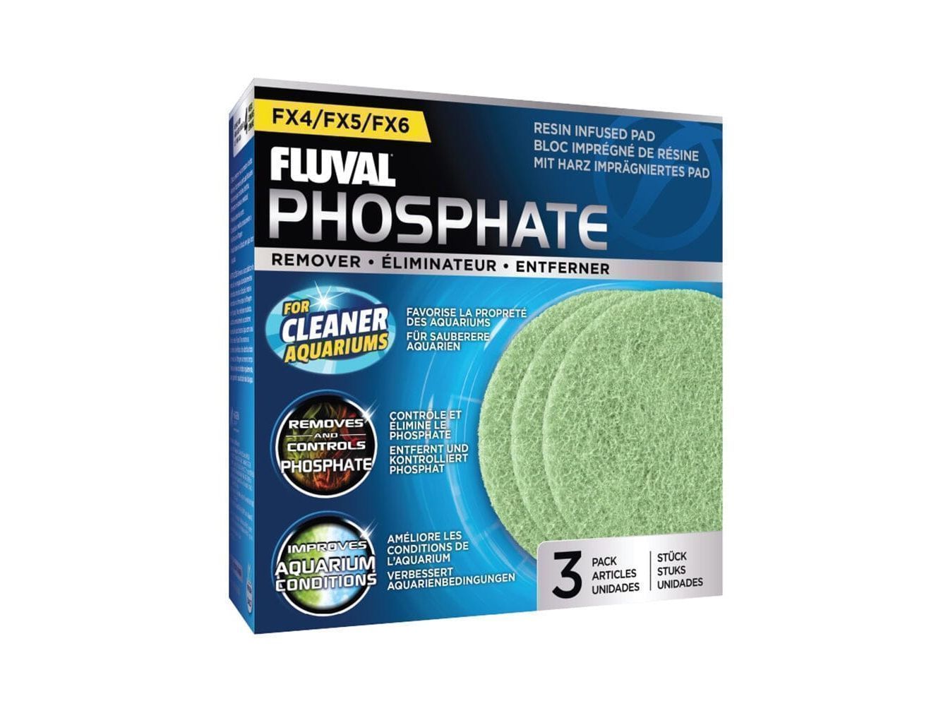 Fluval FX4/FX6 Phosphate Remover Pad, 3pk Fish Supplies Fluval