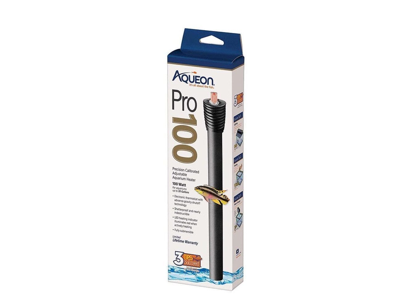 Aqueon Adjustable PRO Aquarium Heater, Up To 40 gal, 100W Filter & Accessories Aqueon